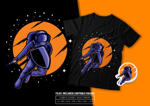 A Bold Astronaut Graphic for Versatile Crafting Projects
