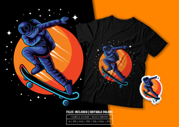 Astroskate Running: A Playful Graphics Asset for Print Templates