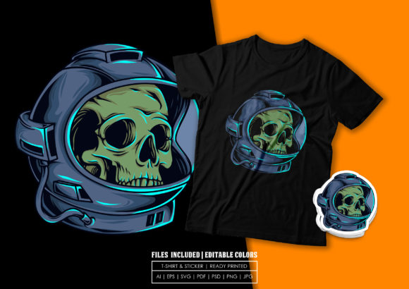 Crafting with the Astroskull T-Shirt Design: Graphics for Printables