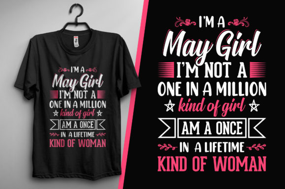 Evaluating I'm a May Girl Typographic Graphics for Print Templates