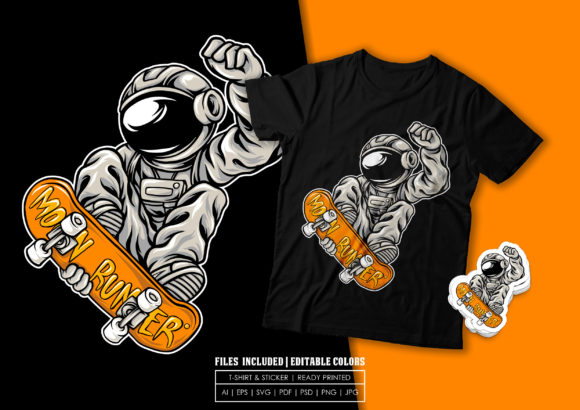 Moon Runner Graphics for Print Templates & Brand Storytelling