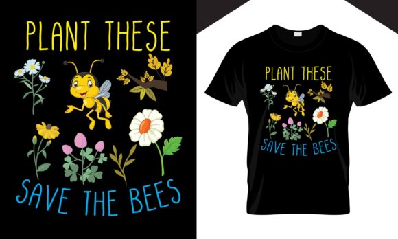 Practical Review: Plant These Save the Bees Graphic for Branding & Print Templates